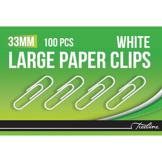 Picture of Gemclips 33mm PVC Coated White 100's Each