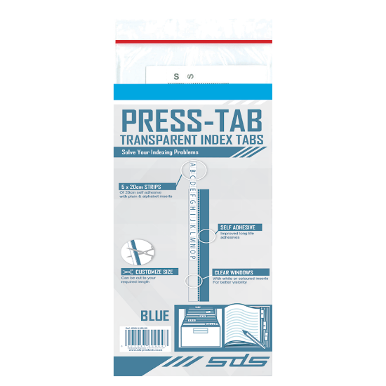 Picture of Press Tabs Index Tabs Blue Each