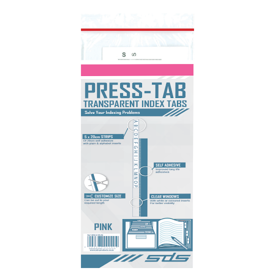 Picture of Press Tabs Index Tabs Pink Each