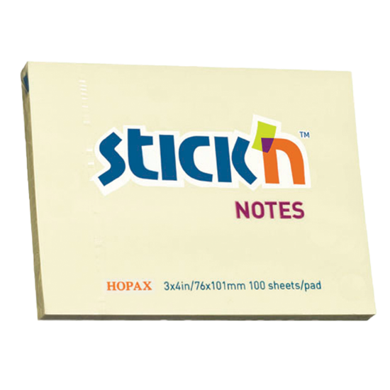 Picture of Adhesive Notes: 76mm X 102mm Yellow Pkt-12