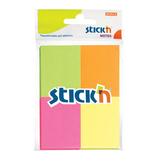 Picture of Adhesive Notes: 38mm X 50mm Neon Assorted Box-24