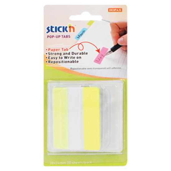 Picture of Adhesive Pop-Up 38mm x 51mm Tabs Yellow Each