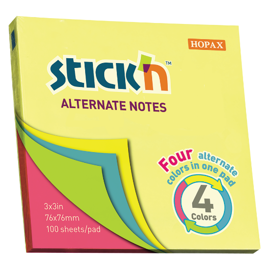 Picture of Adhesive Notes: 76mm X 76mm Pastel Alternate Note