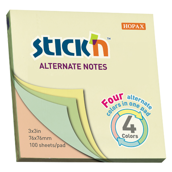 Picture of Adhesive Notes: 76mm X 76mm Pastel Alternate Note