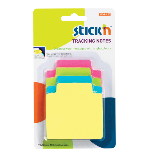 Picture of Adhesive Tracking Notes: 70mm X 70mm Solid Colours