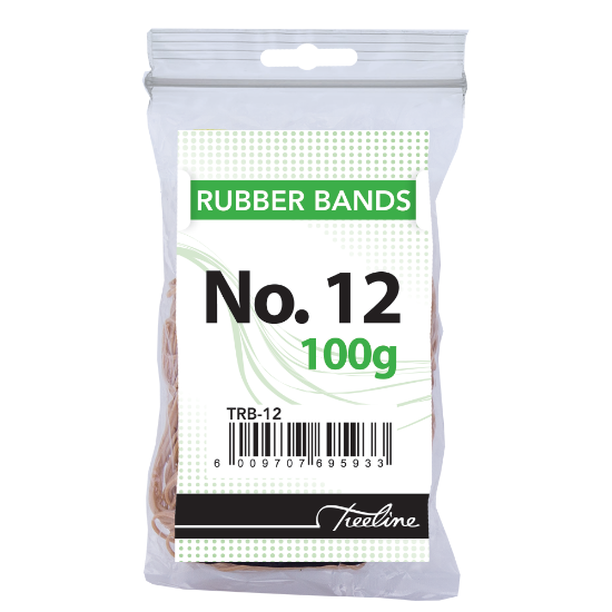 Picture of Rubber Bands 100Gm Bags: No. 12 45 X 1.5mm Beige