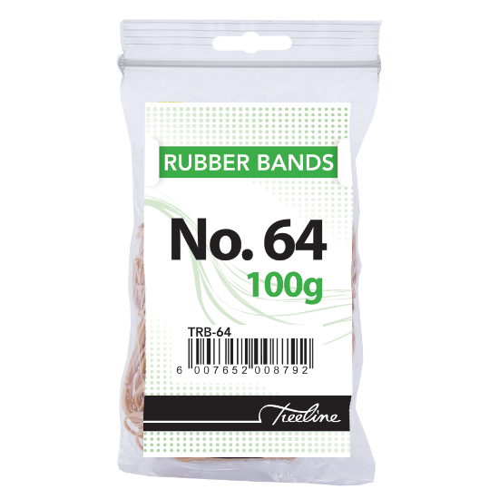 Picture of Rubber Bands 100Gm Bags: No. 38 90 X 6mm Beige