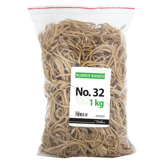 Picture of Rubber Bands 1 KG Bags: No. 32 75 X 3mm Beige