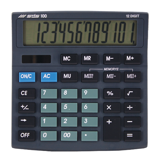 Picture of Calculator 12 Digit 133 x 128 x 28mm