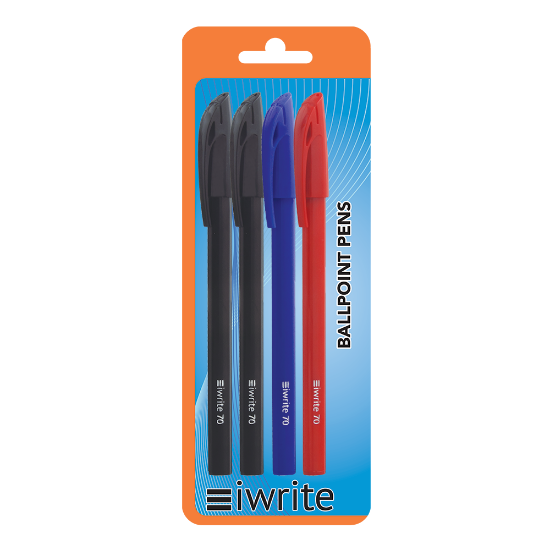 Picture of IWrite Solid Colour 2 Black, 1 Blue, 1 Red Pkt-6