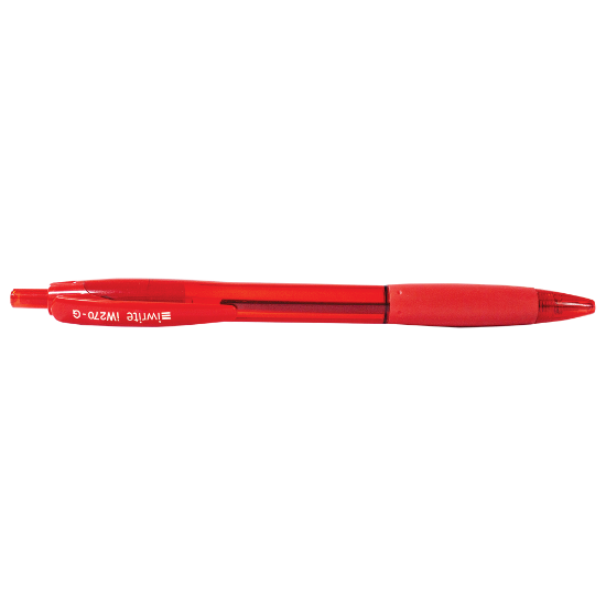 Picture of IWrite Gel Retractable Pen Red Each