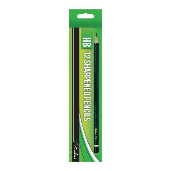 Picture of Graphite Pencils: HB Sharpened Economy Green/Black