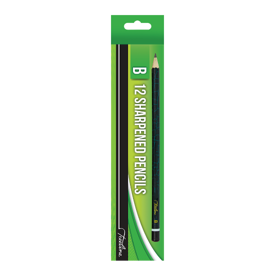 Picture of Graphite Pencils: B Sharpened Economy Green/Black