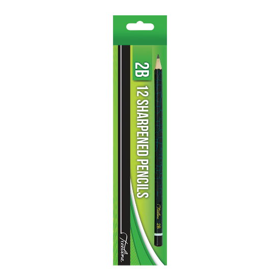 Picture of Graphite Pencils: 2B Sharpened Economy Green/Black