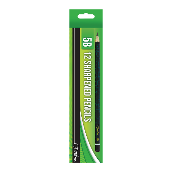 Picture of Graphite Pencils: 5B Sharpened Economy Green/Black