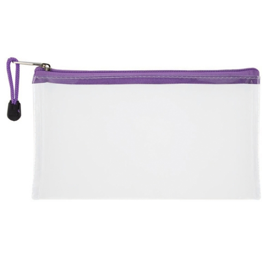 Picture of Pencil Bags: Transluscent Mesh 22cm With Purple Zi