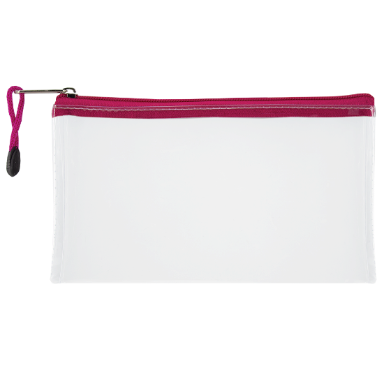 Picture of Pencil Bags: Transluscent Mesh 22cm With Pink Zip