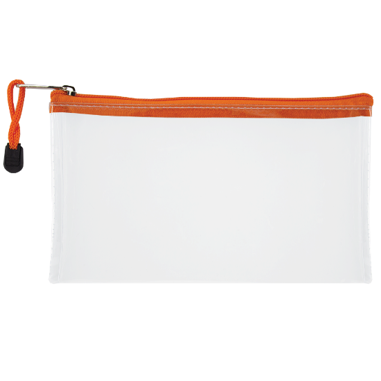 Picture of Pencil Bags: Transluscent Mesh 22cm With Orange Zi