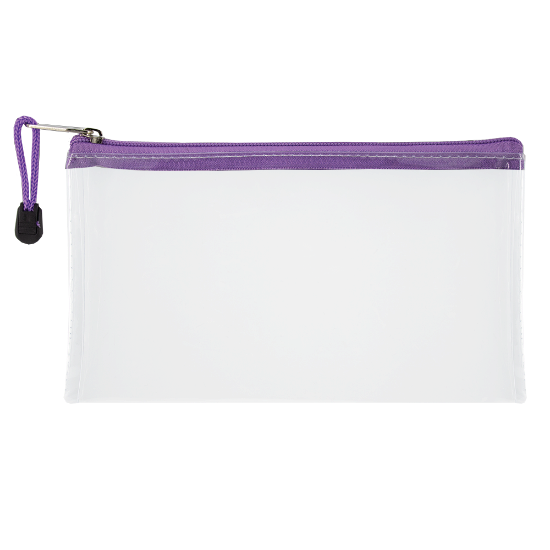 Picture of Pencil Bags: Transluscent Mesh 22cm With Purple Zi