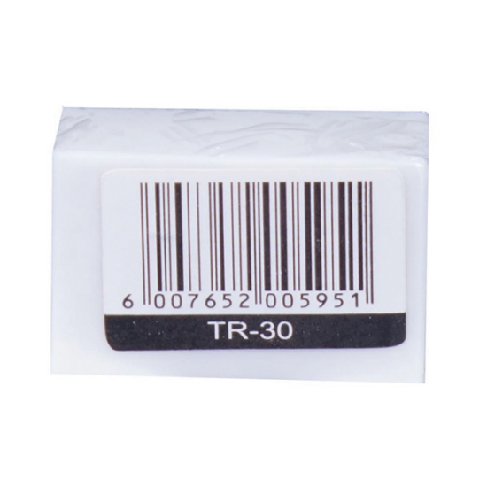 Picture of Erasers: 30 X 20 X 10mm Unsleeved White Each