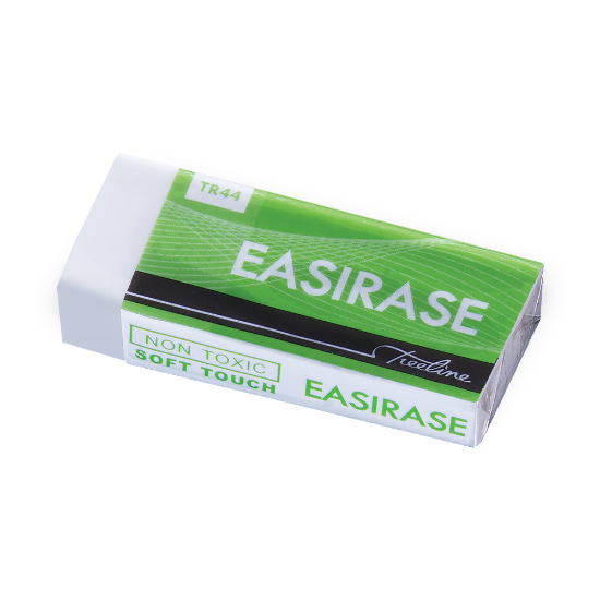 Picture of Erasers: 44 X 20 X 10mm Sleeved White Each