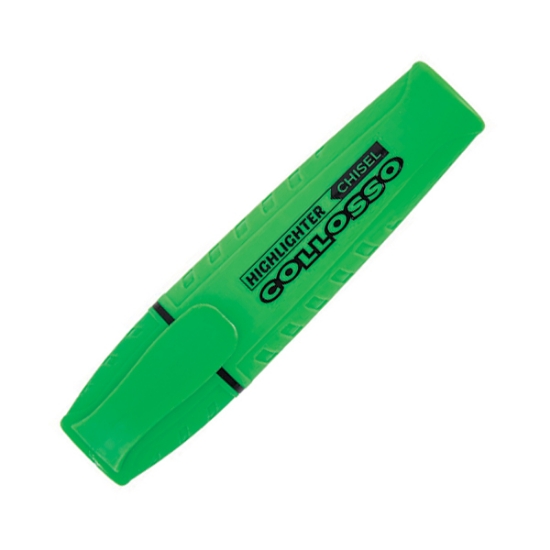 Picture of Collosso Highlighters Chisel Tip Green Box-10