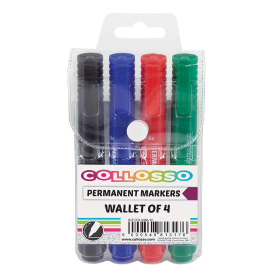 Picture of Collosso Permanent Marker Bullet Point Wallet-4 Bo