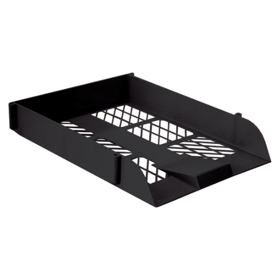 Picture of Desk Letter Trays: Plastic Black Each