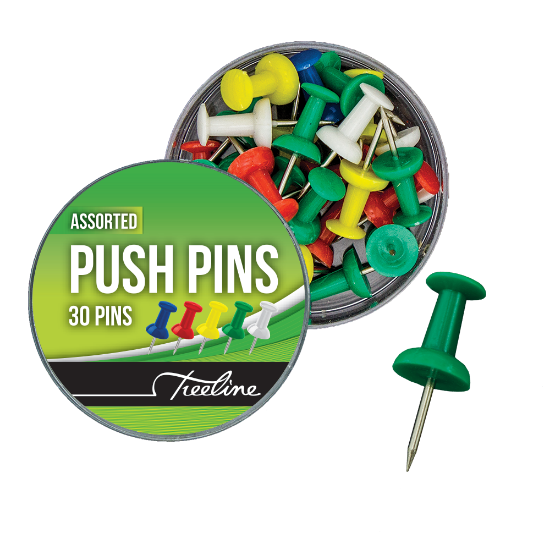 Picture of Push Pins: Push Pins PVC 30'S