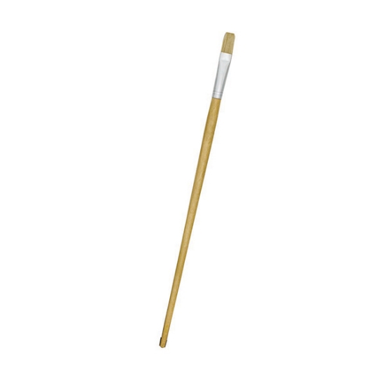 Picture of Paint Brushes: Size 4 Beige Long Handle Flat Synth