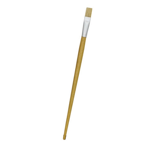 Picture of Paint Brushes: Size 6 Beige Long Handle Flat Synth