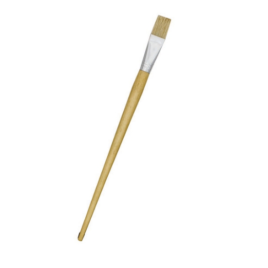 Picture of Paint Brushes: Size 8 Beige Long Handle Flat Synth