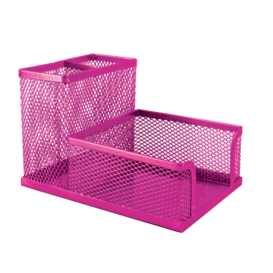 Picture of Wire Mesh Cube & Pen Holder M415 - Pink