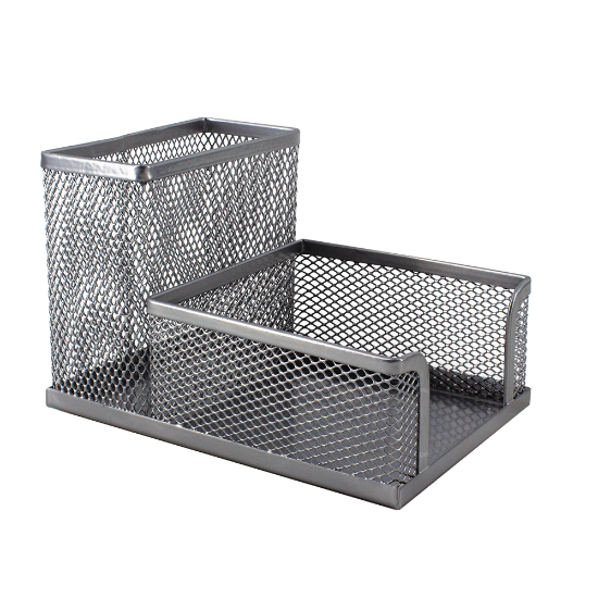 Picture of Wire Mesh Range Cube & Pen Holder M415 Silver