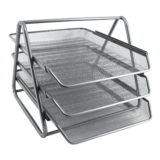 Picture of Wire Mesh Range Letter Tray M700 3 Tier Silver