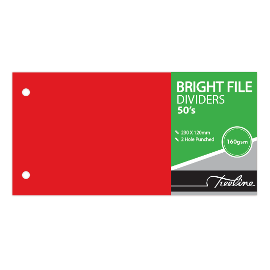 Picture of Dividers: Bright 2 Hole 160gsm Red