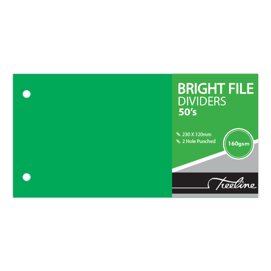 Picture of Dividers: Bright 2 Hole 160gsm Green