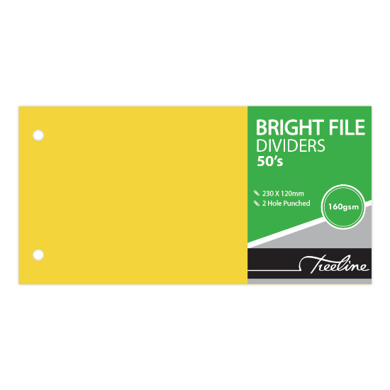 Picture of Dividers: Bright 2 Hole 160gsm Yellow