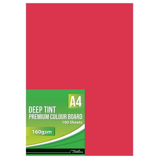 Picture of Project Board: A4 Deep Tint 100'S 160gsm Red Each