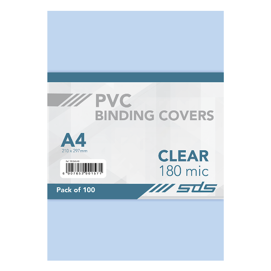 Picture of Binding Covers A4 180 Micron Clear Pkt-100