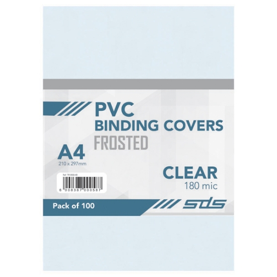 Picture of Binding Covers Frosted A4 180 Micron Clear Each