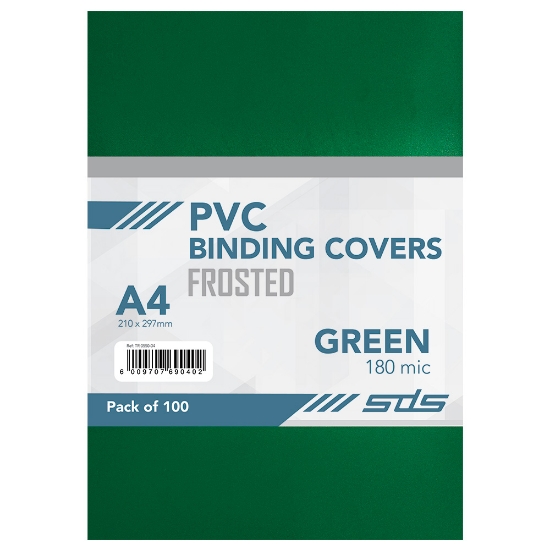 Picture of Binding Covers Frosted A4 180 Micron Green Pkt-100