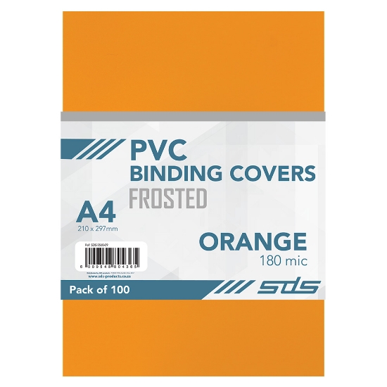 Picture of Binding Covers Frosted A4 180 Micron Orange Each