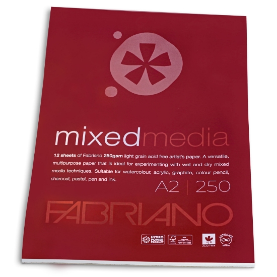 Picture of Prime Fabriano Mixed Media Pad A2 250gsm