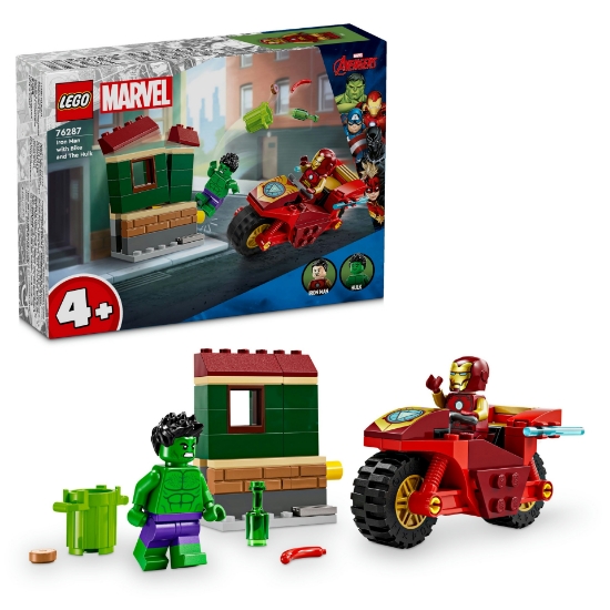 Picture of Lego Iron Man With Bike And The Hulk