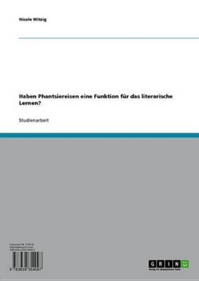 Picture of Haben Phantsiereisen Eine Funktion F R Das Literar