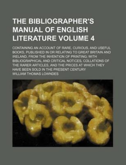 Picture of The Bibliographer's Manual of English Literature V