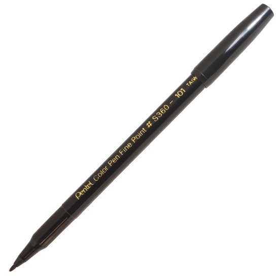 Picture of Colour Pen Fibre Tip Black 2.0mm Nib Size