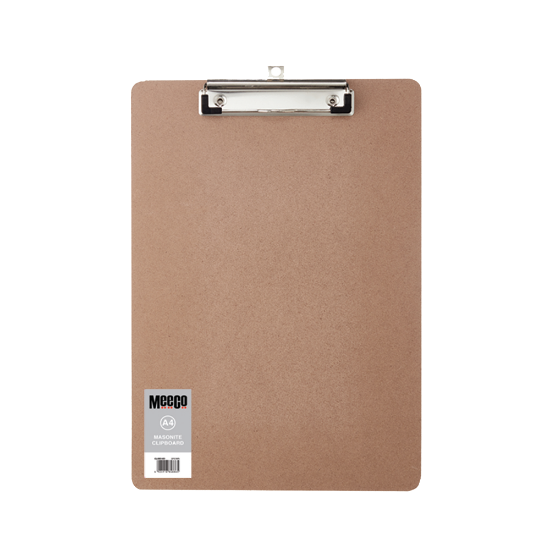 Picture of Meeco A4 Masonite Clipboard Brown