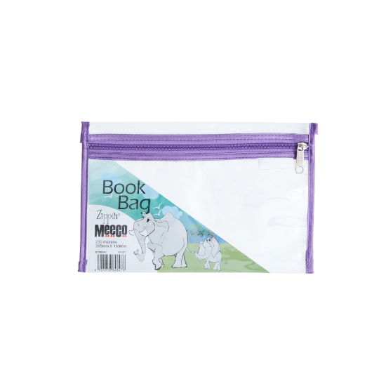 Picture of Meeco A5 PVC Book Bag with Zip Closure Violet (265